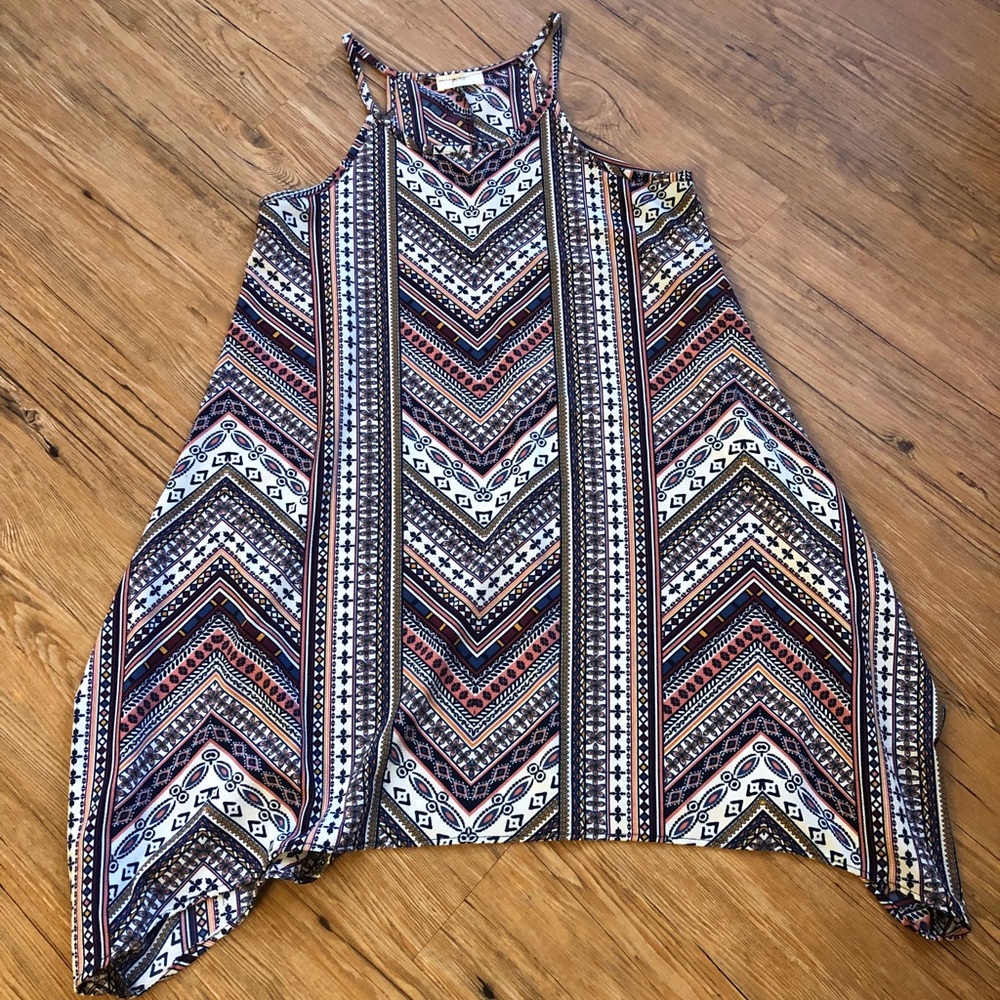 Pinc Boho Asymmetrical Dress